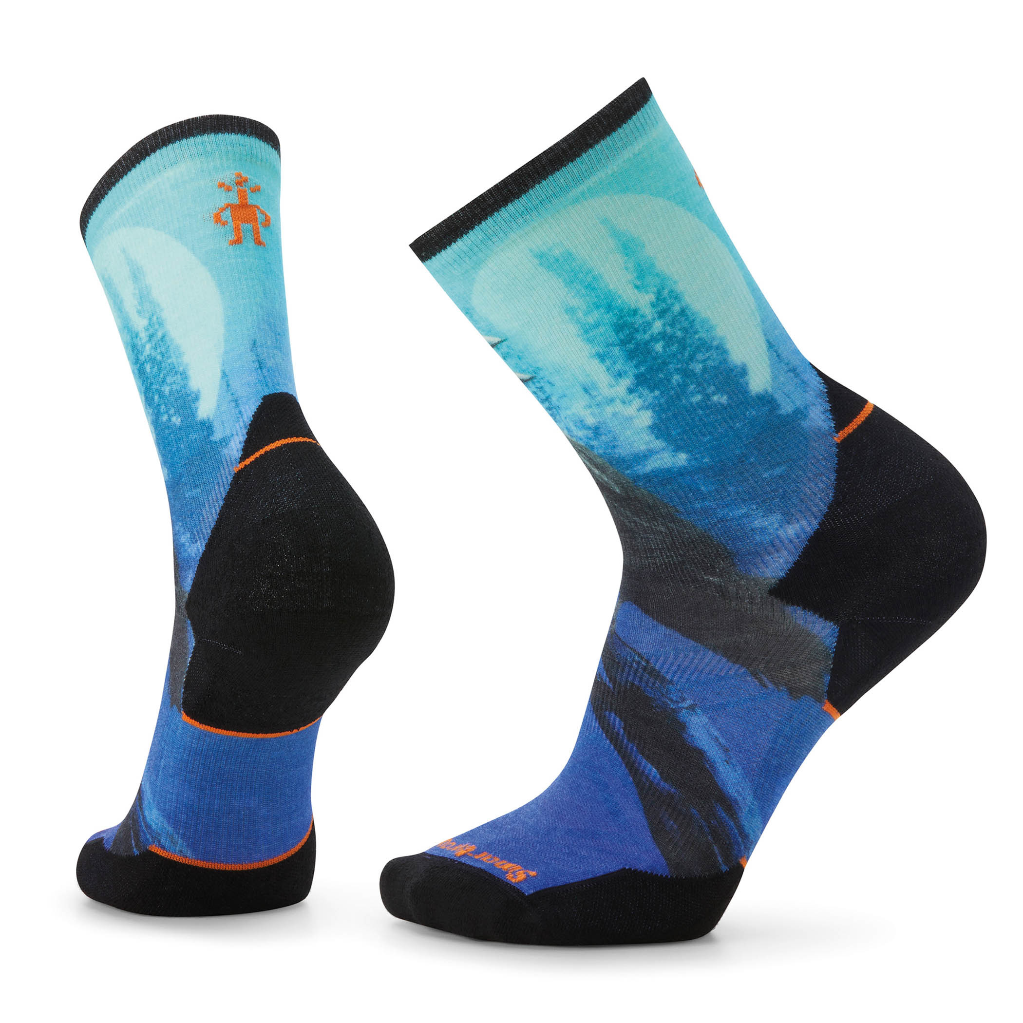Athlete Edition Run Raven Print Crew Socks | Merino Wool | Smartwool